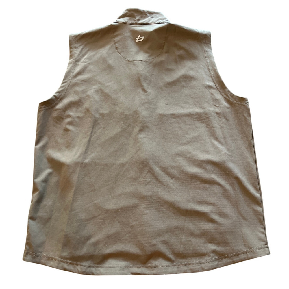 Bolle Mens Golf Storm Vest Jacket Large Beige Full Zip Waterproof Activewear NEW - Picture 2 of 7